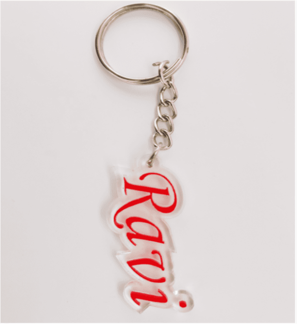 Any Shape Name Acrylic Keychain - Image 2