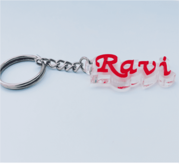 Any Shape Name Acrylic Keychain